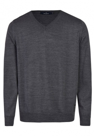 pulover cu anchior - Pulover lana anchior barbati DANIEL HECHTER gri Modern Fit