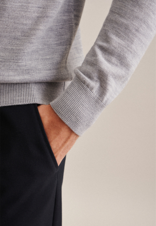 Pulover anchior merino barbati SEIDENSTICKER Shaped gri [2]