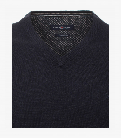 Pulover bumbac barbati anchior CASA MODA bleumarin brat extralung [2]