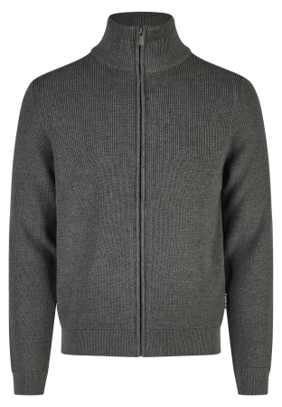 pulover cu fermoar - Pulover cardigan fermoar modal/bumbac barbati HECHTER antracit