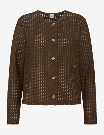 Articole femei - Cardigan nasturi crosetat femei BRAX BRENDA L maro
