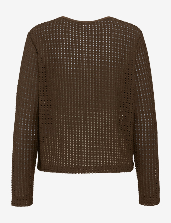 Cardigan nasturi crosetat femei BRAX BRENDA L maro [5]