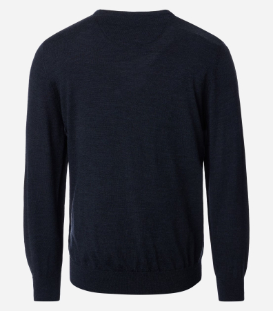 Pulover O Neck lana Merinos barbati CASA MODA bleumarin [1]