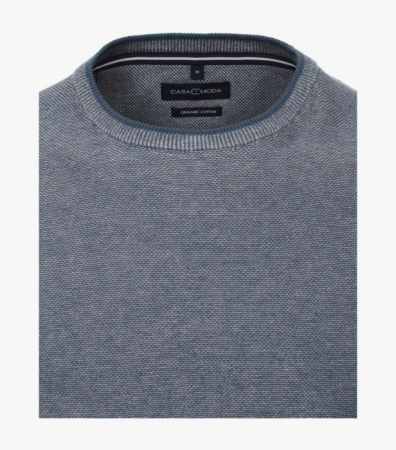 Pulover bumbac organic barbati CASA MODA O Neck albastru [1]