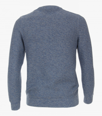 Pulover O Neck bumbac/casmir barbati CASA MODA albastru melanj [1]