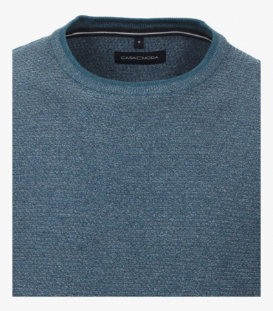 Pulover bumbac O-Neck barbati CASA MODA turcoaz [2]