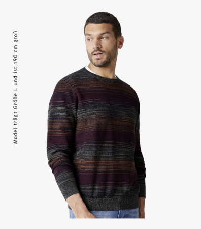 Pulover O-neck barbati bumbac CASA MODA visiniu dungi [3]