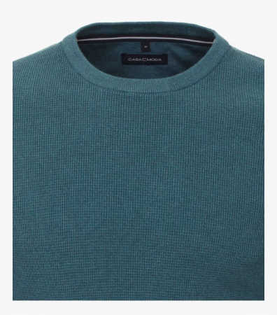 Pulover O Neck bumbac barbati CASA MODA turcoaz [2]