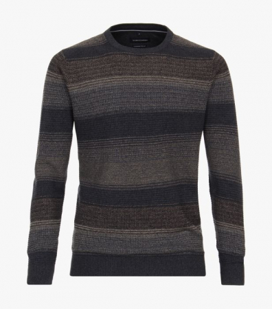 Pulovere - Pulover O Neck bumbac barbati CASA MODA bleumarin dungulite