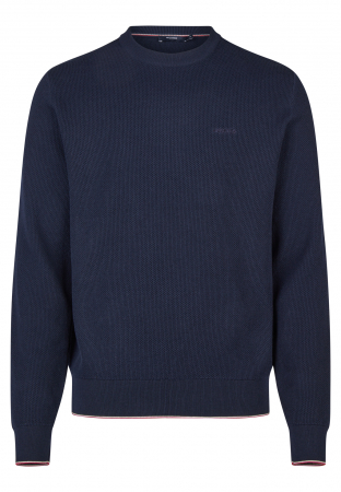 Pulovere - Pulover O Neck bumbac barbati HECHTER 65006-142802 bleumarin