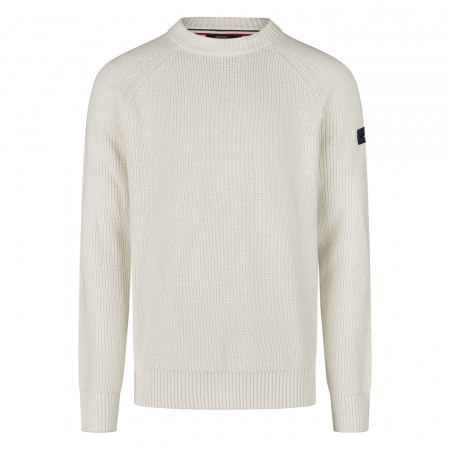 pulover cu guler rotund - Pulover O-Neck bumbac barbati HECHTER 65014-132811 alb
