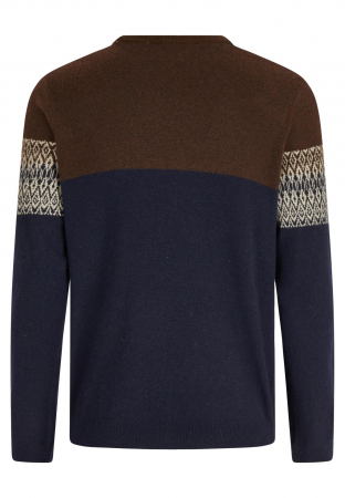Pulover lana O-neck barbati DANIEL HECHTER bleumarin design iarna [1]
