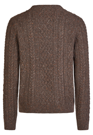 Pulover lana guler rotund la baza gatului barbati HECHTER maro [1]