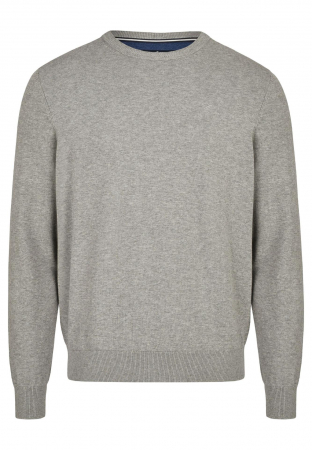 Pulovere - Pulover O-neck bumbac barbati DANIEL HECHTER gri