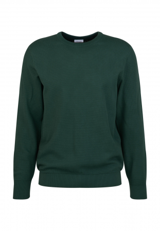 Pulovere - Pulover o-neck bumbac struct 154110/74 verde XL
