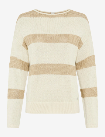 Articole femei - Pulover tricotat guler barca femei BRAX LESLEY crem