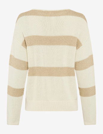 Pulover tricotat guler barca femei BRAX LESLEY crem [4]