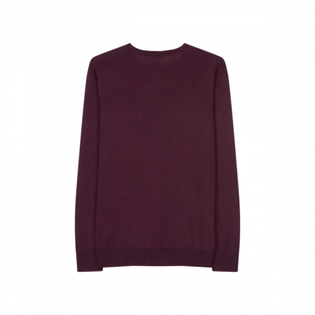 Pulover O-neck merino barbati SEIDENSTICKER Shaped visiniu [1]