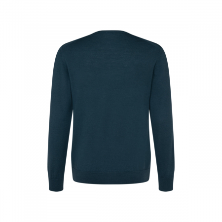 Pulover O-neck merino barbati SEIDENSTICKER Shaped verde [1]