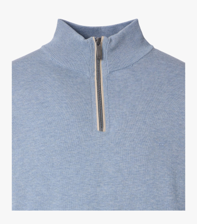 Pulover troyer fermoar 1/3 bumbac barbati CASA MODA 004410 bleu [2]