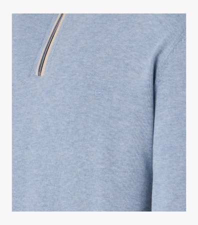 Pulover troyer fermoar 1/3 bumbac barbati CASA MODA 004410 bleu [3]