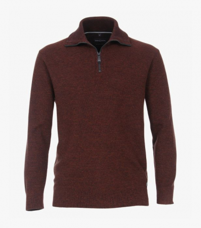 pulover troyer - Pulover troyer 1/3 fermoar barbati CASA MODA portocaliu