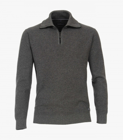 pulover cu fermoar - Pulover troyer barbati CASA MODA antracit