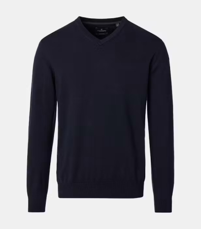 pulover guler la baza gatului - Pulover anchior bumbac Pima barbati CASA MODA 004430 bleumarin