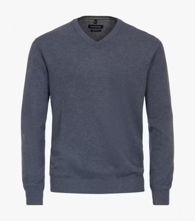 Pulovere - Pulover anchior bumbac Pima barbati CASA MODA 004430 albastru