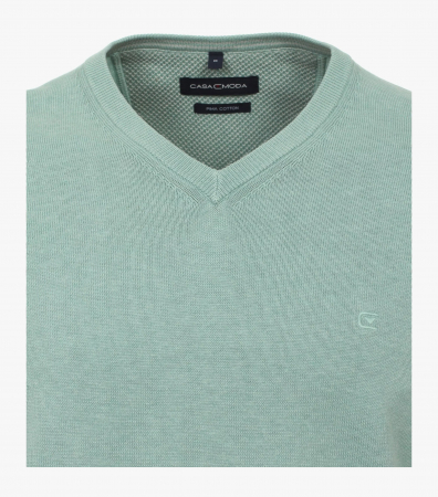 Pulover anchior bumbac Pima barbati CASA MODA 004430 verde deschis [2]