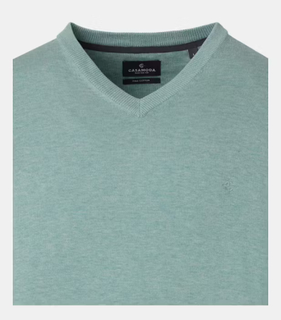 Pulover anchior bumbac Pima barbati CASA MODA 004430 verde deschis [2]