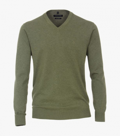 pulover cu anchior - Pulover anchior bumbac Pima barbati CASA MODA 004430 verde trifoi