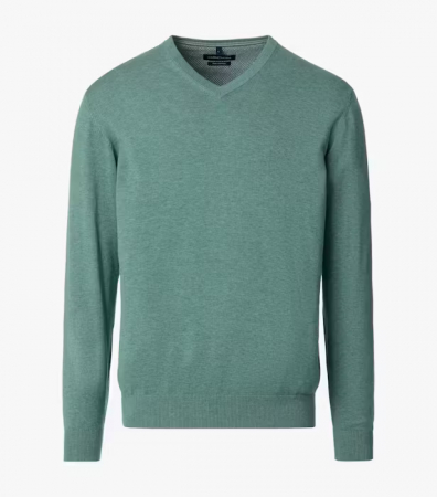 pulover cu anchior - Pulover anchior bumbac Pima barbati CASA MODA 004430 verde deschis