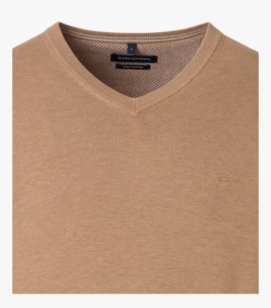 Pulover anchior bumbac Pima barbati CASA MODA 004430 camel [2]