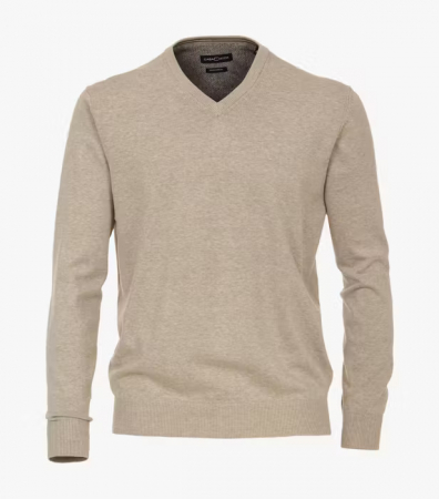 Pulovere - Pulover anchior bumbac Pima barbati CASA MODA 004430 bej