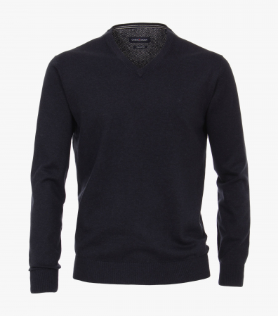 pulover cu anchior - Pulover bumbac barbati anchior CASA MODA bleumarin brat extralung