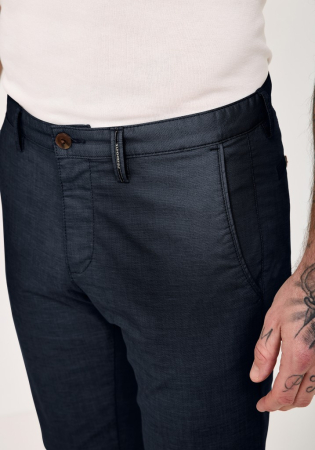 Pantaloni subtiri chino bumbac barbati REDPOINT Jasper bleumarin [5]