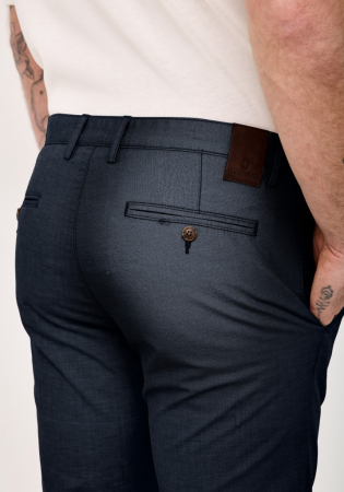 Pantaloni subtiri chino bumbac barbati REDPOINT Jasper bleumarin [6]