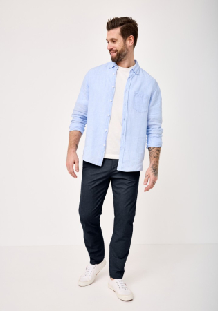 Pantaloni subtiri chino bumbac barbati REDPOINT Jasper bleumarin [4]