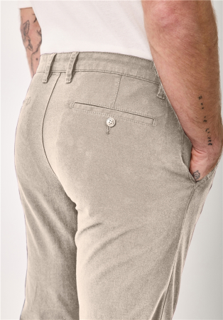 Pantaloni chino bumbac/in barbati REDPOINT Jasper bej [5]