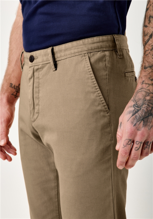 Pantaloni chino subtiri barbati REDPOINT Jasper Slim camel [4]