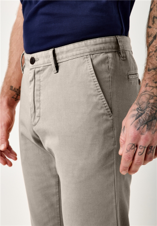 Pantaloni chino subtiri barbati REDPOINT Jasper Slim bej [4]