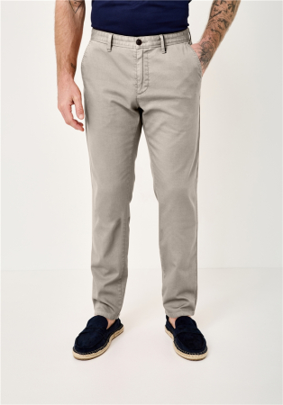 Pantaloni chino subtiri barbati REDPOINT Jasper Slim bej [1]