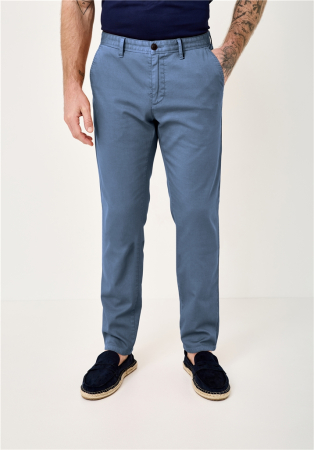 Pantaloni chino subtiri barbati REDPOINT Jasper Slim albastru deschis [1]