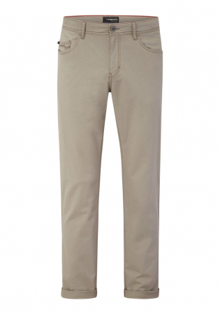 pantaloni 5 buzunare - Pantaloni subtiri bumbac 5 buzunare barbati REDPOINT Milton bej