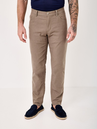 Pantaloni bumbac/in 5 buzunare barbati REDPOINT Milton bej [2]