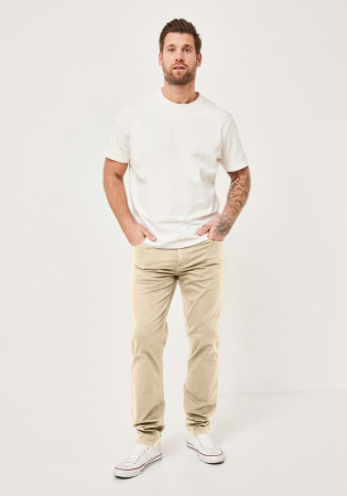 Pantaloni subtiri 5buzunare bumbac barbati REDPOINT Milton Modern bej [3]