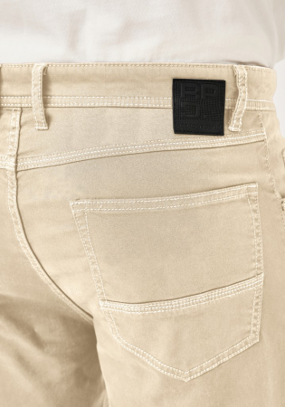 Pantaloni subtiri 5buzunare bumbac barbati REDPOINT Milton Modern bej [6]