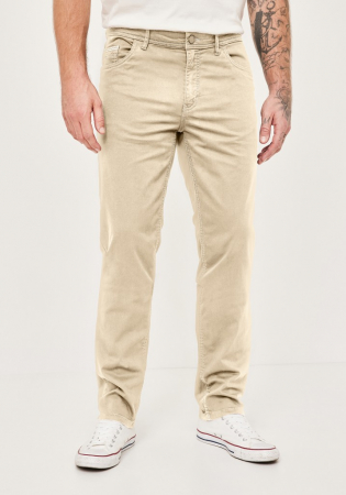 Pantaloni subtiri 5buzunare bumbac barbati REDPOINT Milton Modern bej [2]