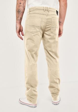 Pantaloni subtiri 5buzunare bumbac barbati REDPOINT Milton Modern bej [1]